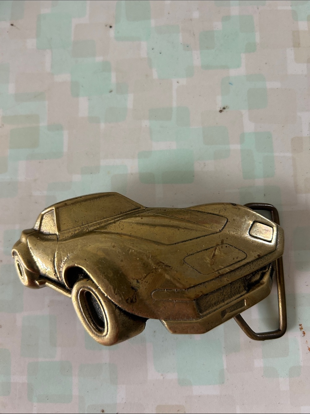 VTG  1978    BARON   CORVETTE   SOLID BRASS    BELT BUCKLE   # 6065 D